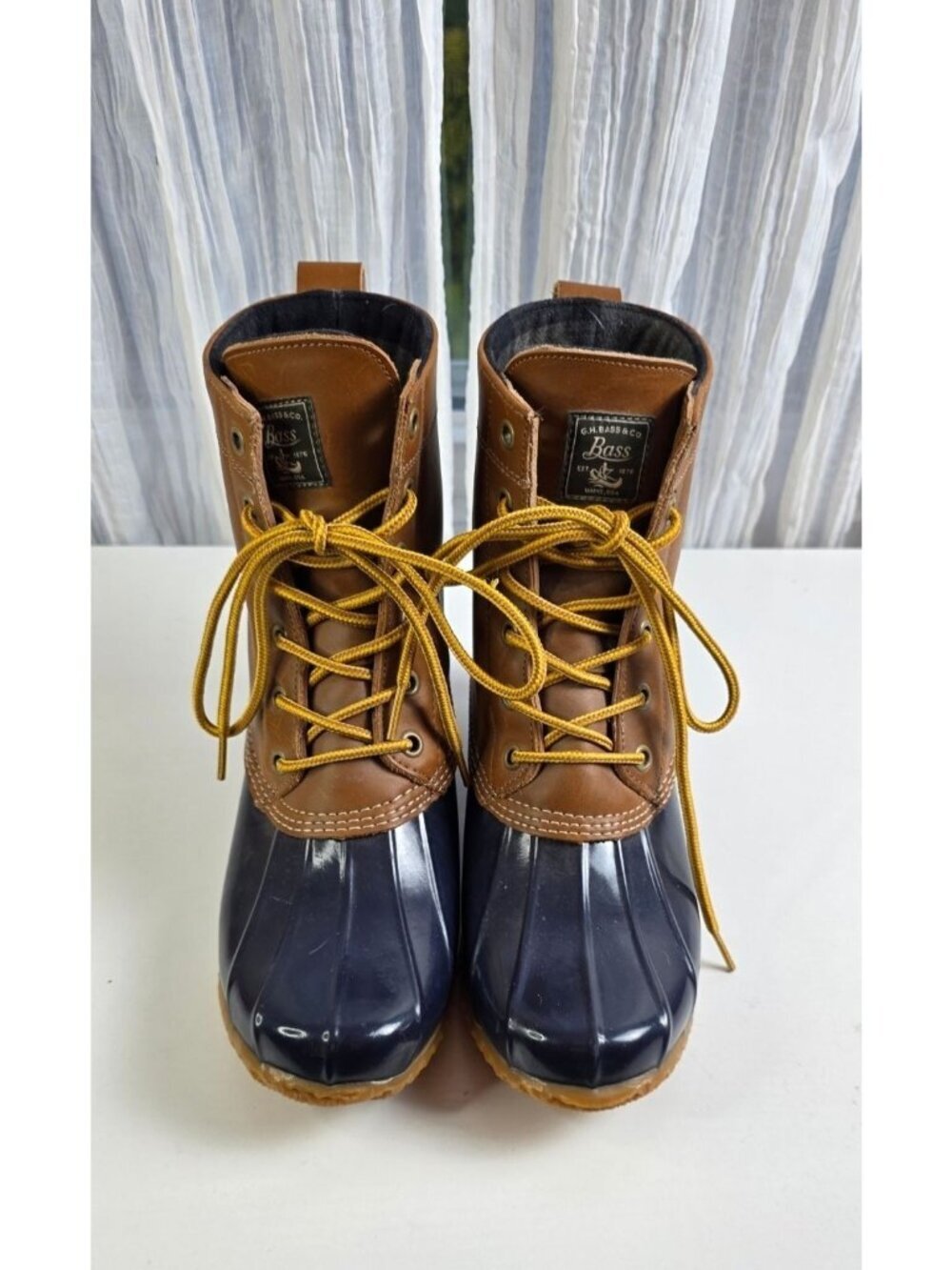 G.H. Bass Harlequin Duck Style All Weather Boots Size 8 Women's